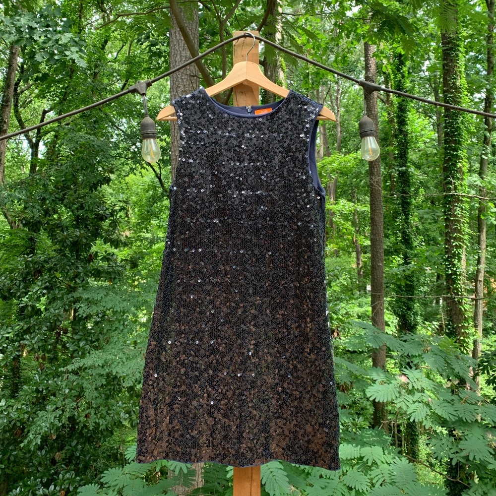 Navy Sequin Cocktail Dress